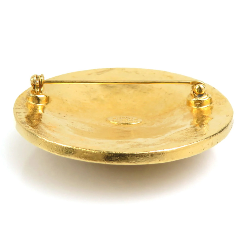 CHANEL Authentic Gold Logo Brooch - Picture 5 of 12